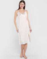 La Senza Unlined Sexy Sleep Satin Slip Ivory / M